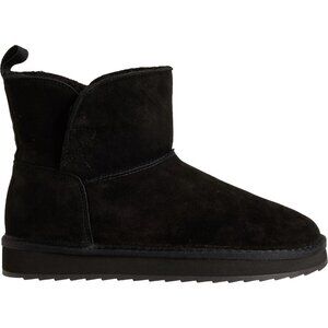 NEW Lands' End Shearling Boots - Suede IN BLACK For Women 1125 4s2